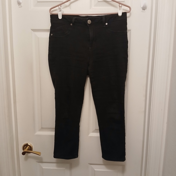 1822 Denim Capri Jeans Women's Size 10 Black Stretchy Medium - Picture 1 of 6